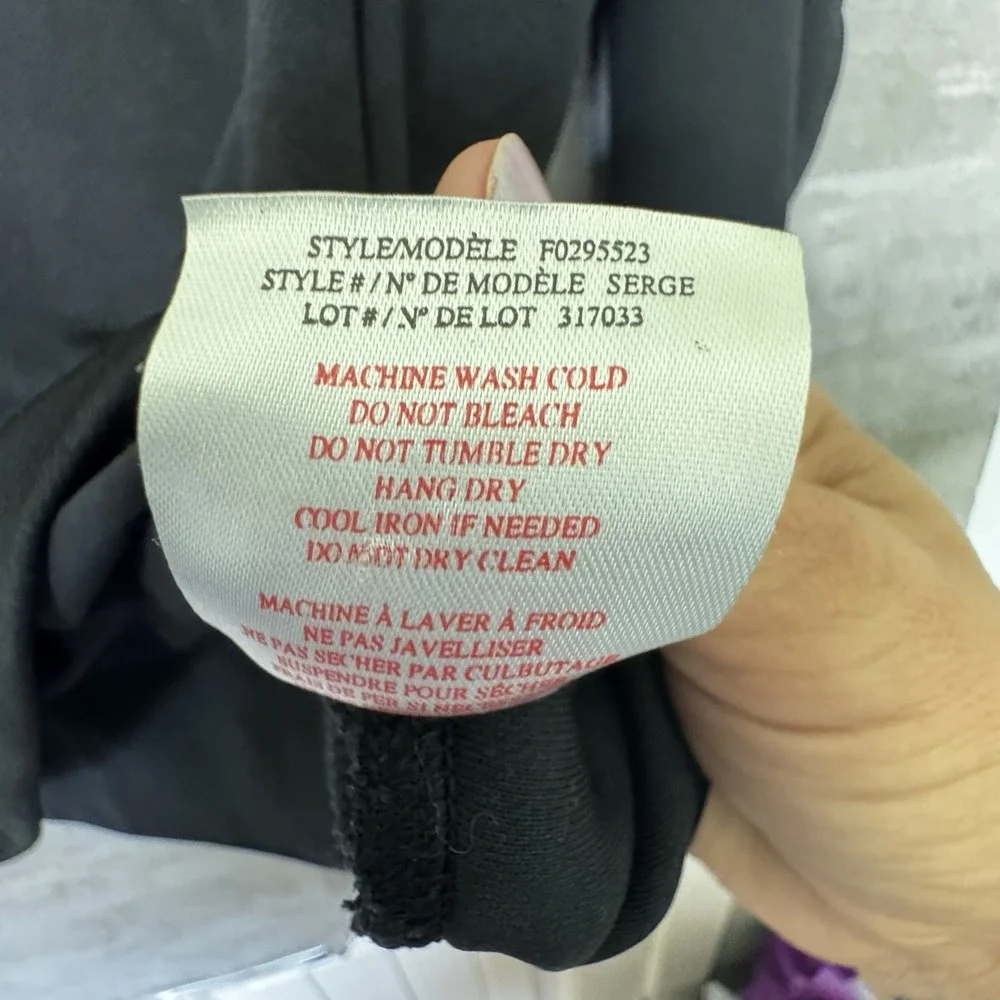 Theory+ Mens Serge Black stretch‎ Crewneck Pullover With Pockets Sz Med